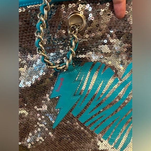 Betsey Johnson betseyville sparkle lightning bolt purse - Picture 4 of 8